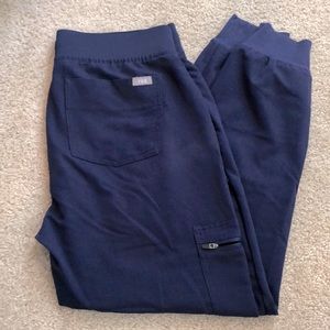 Figs navy blue jogger scrub pants